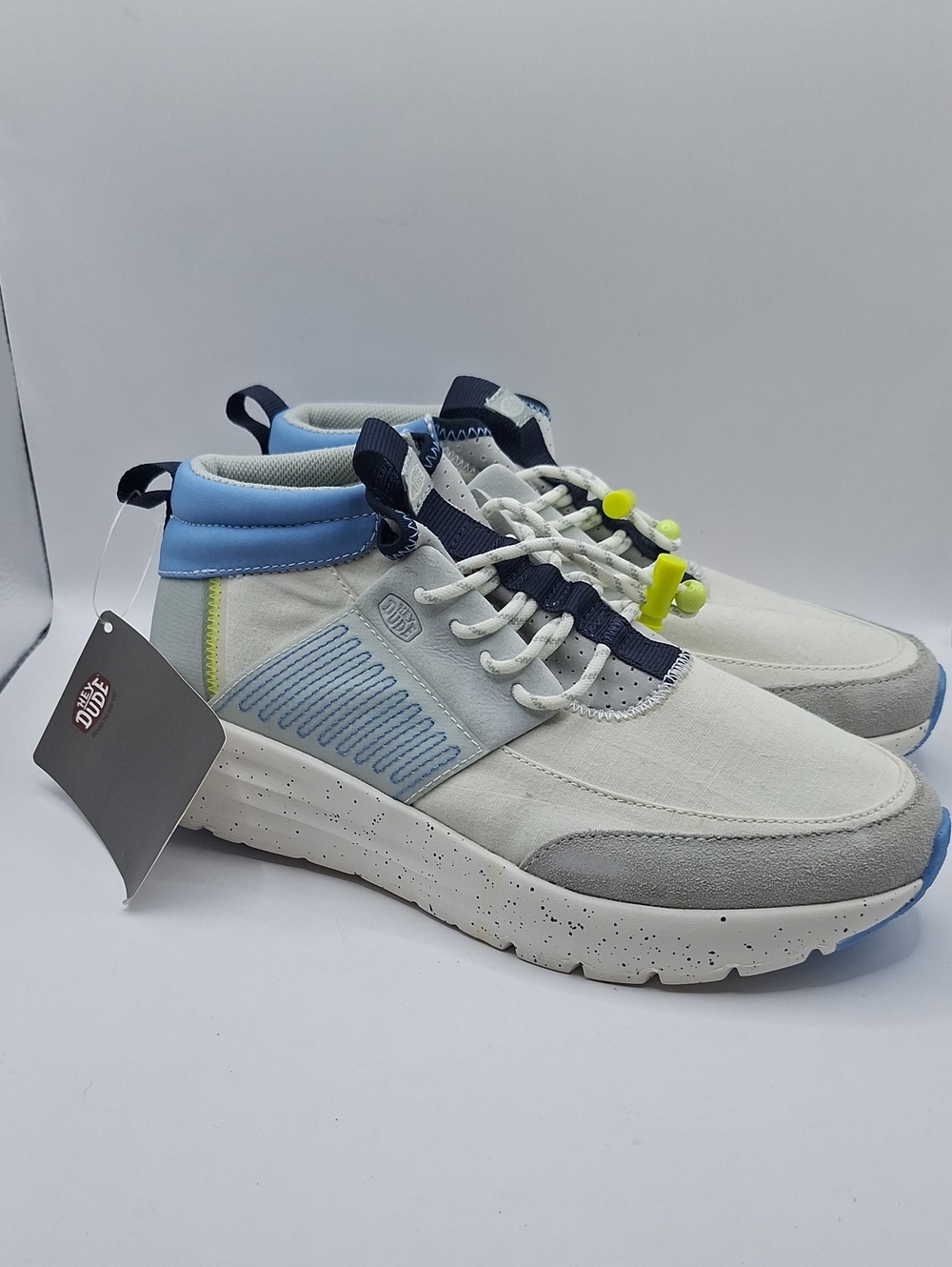 NWT HEYDUDE Sirocco Mid Sport Trek Sneakers Grey Blue W7